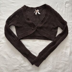 Derek Heart Dark Brown Knit Cardigan